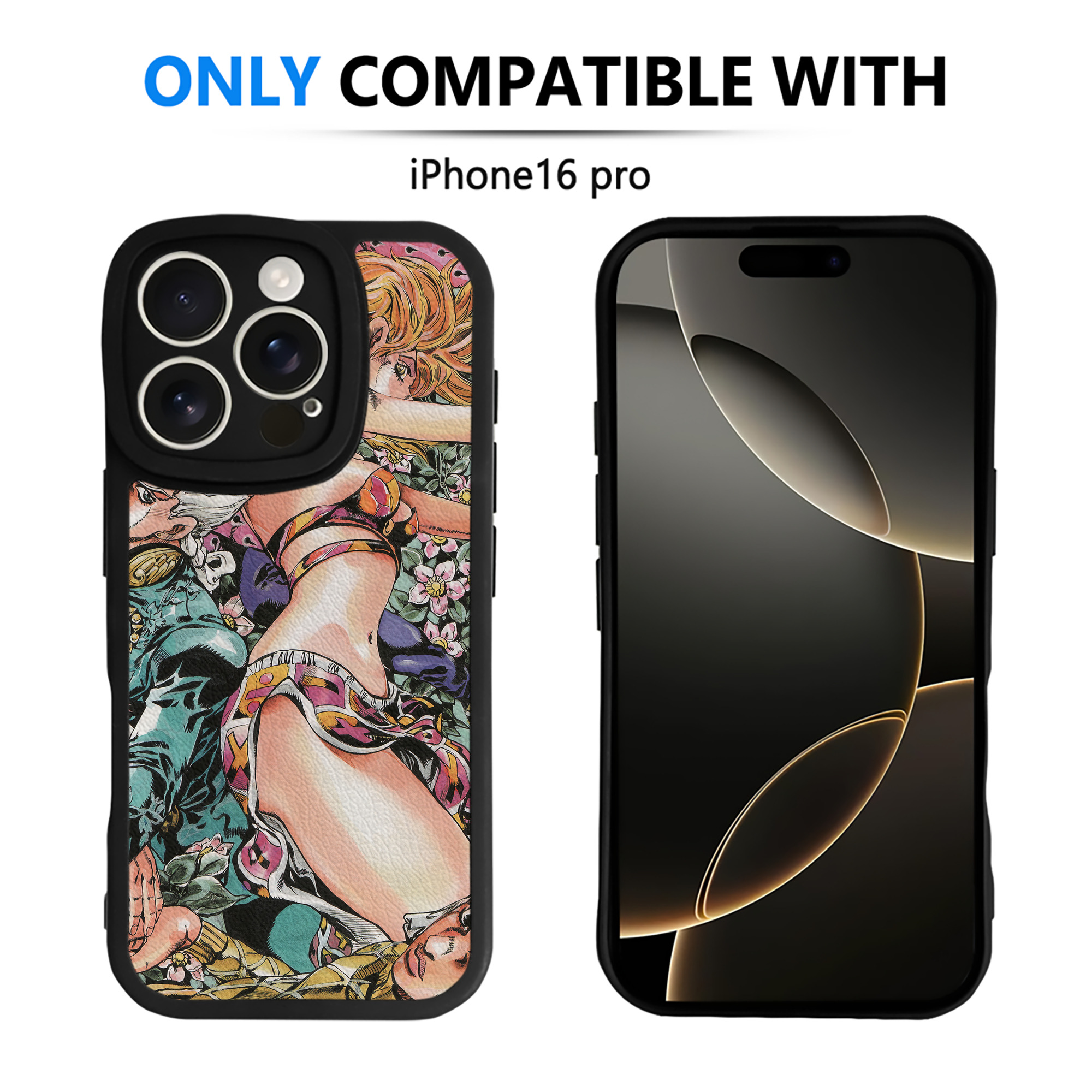 （画像用） ジョジョの奇妙な冒険 JoJo's Bizarre Adventure 【iPhone 16シリーズ対応】シリコンスマホケース（レザー調） 材質：シリコン